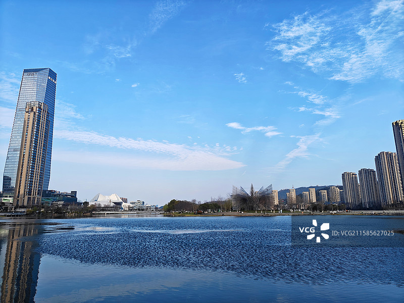 长沙梅溪湖公园图片素材