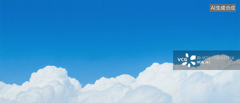 【AI数字艺术】蓝天白云 海报背景墙纸素材图片素材
