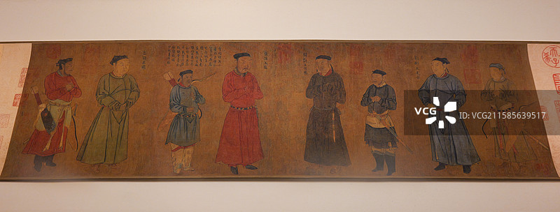 南宋 中兴四将图 中国国家博古馆藏图片素材