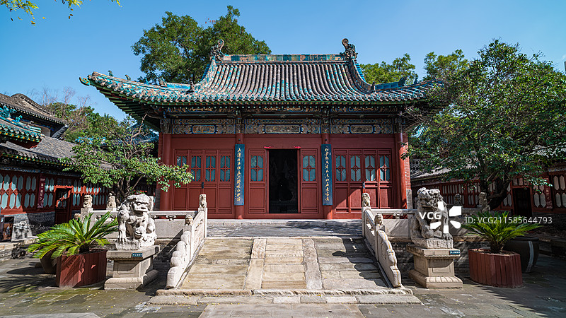 山西太原纯阳宫吕祖殿——明清单檐歇山顶道教建筑图片素材