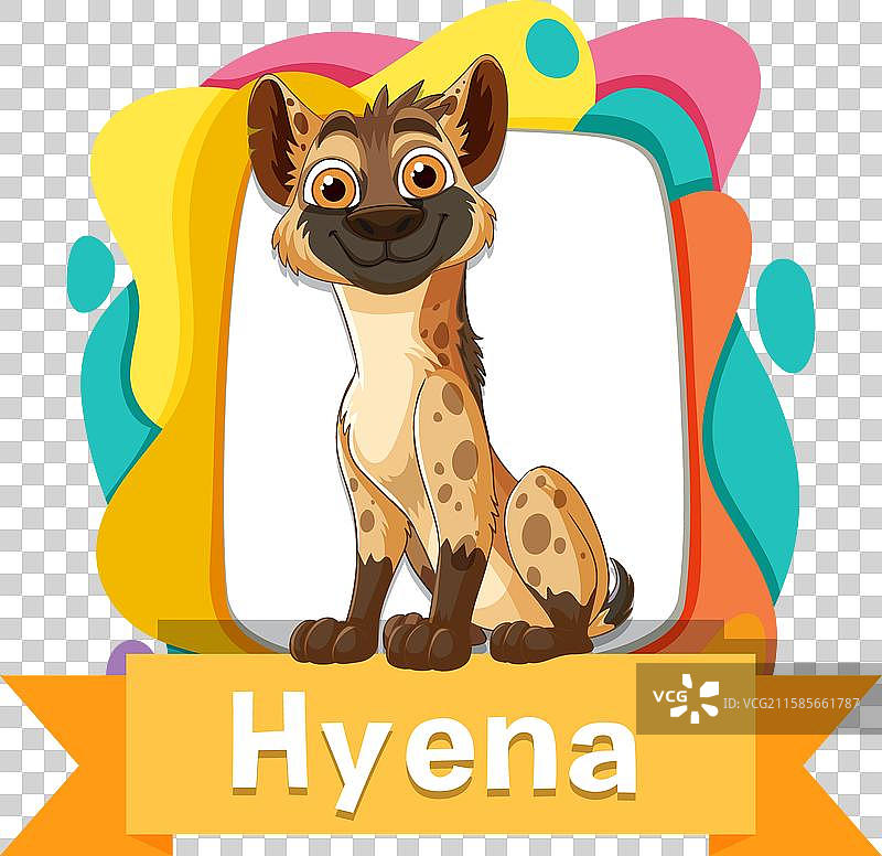 微笑的土狼在生动的框架中图片素材