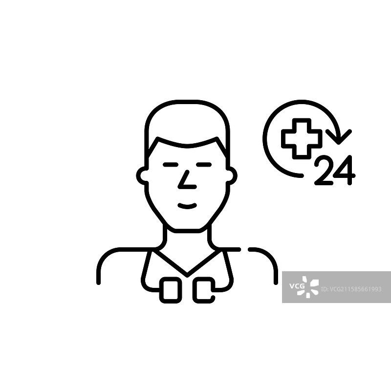 全职医疗服务全科医生和24小时服务图片素材