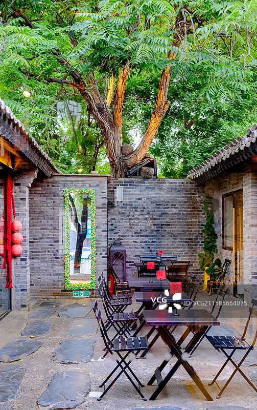 北京万国福地餐厅四合院图片素材