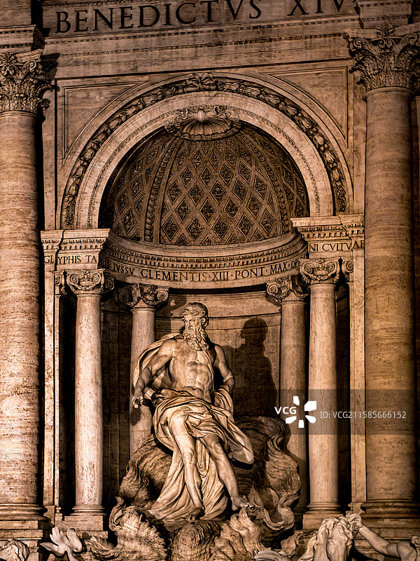 意大利罗马旅游世界遗产教堂哥特式街头夜景图片素材