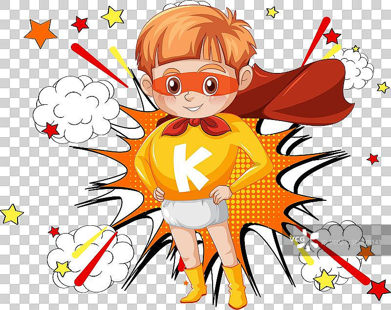 年轻的超级英雄，穿着斗篷和面具图片素材