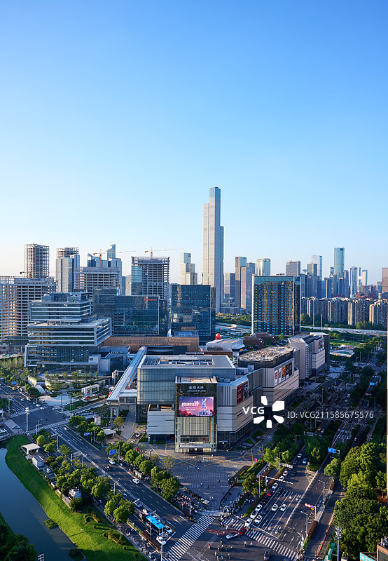 南京金陵天地，南京阿里巴巴江苏总部，南京紫金金融大厦，南京城市天际线，南京河西图片素材