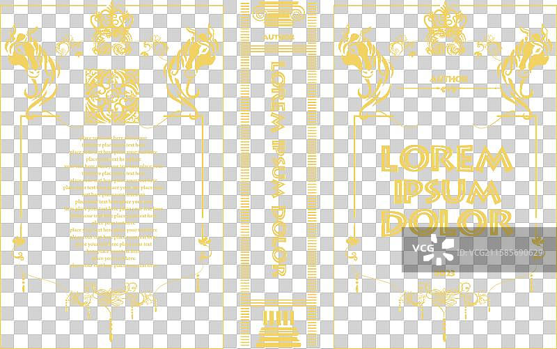 华丽的皮革书封面和古老的复古装饰图片素材