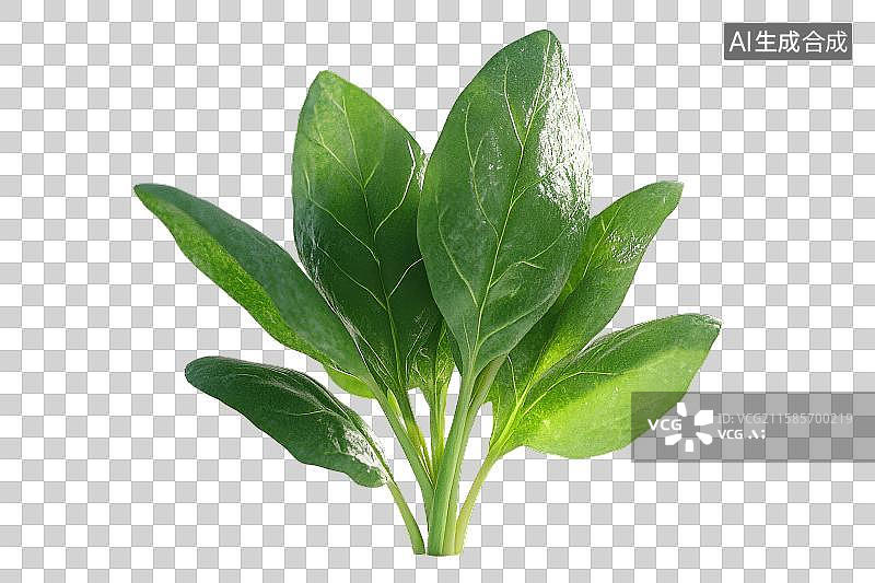【AI数字艺术】新鲜绿色菠菜叶特写图片素材