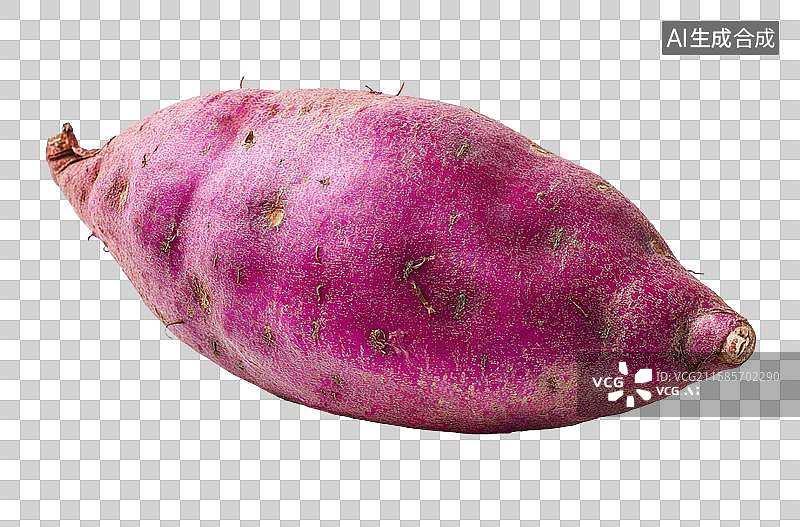 【AI数字艺术】一颗新鲜的紫色红薯图片素材