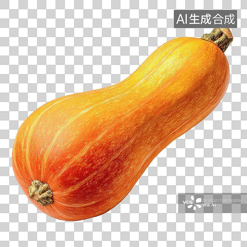 【AI数字艺术】橙色长形奶油南瓜图片素材