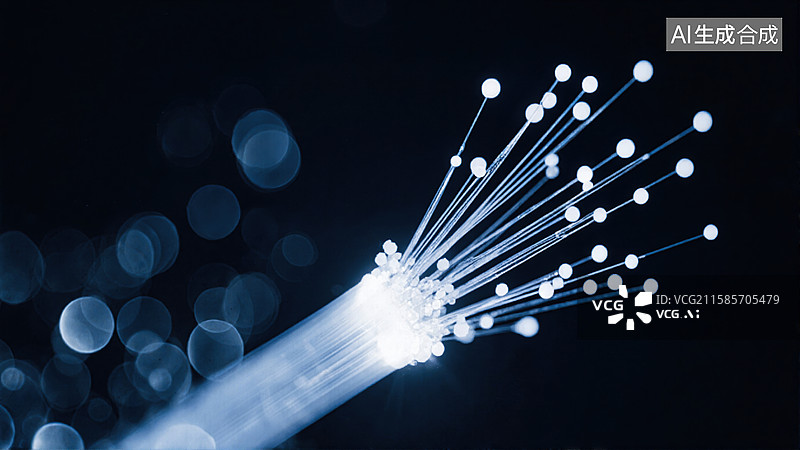 【AI数字艺术】光纤网络连接图片素材