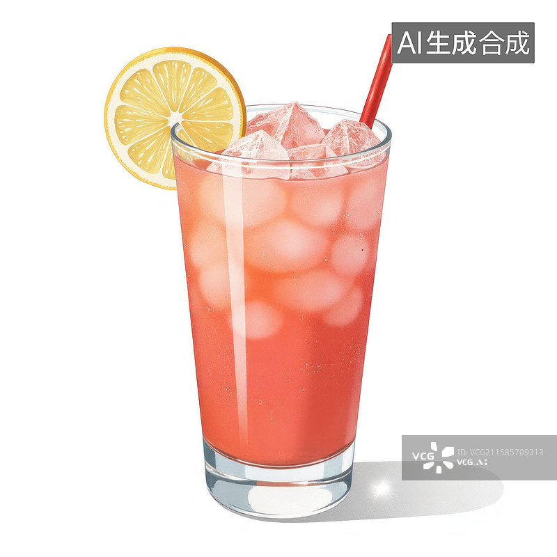 【AI数字艺术】冰镇饮品插画图片素材