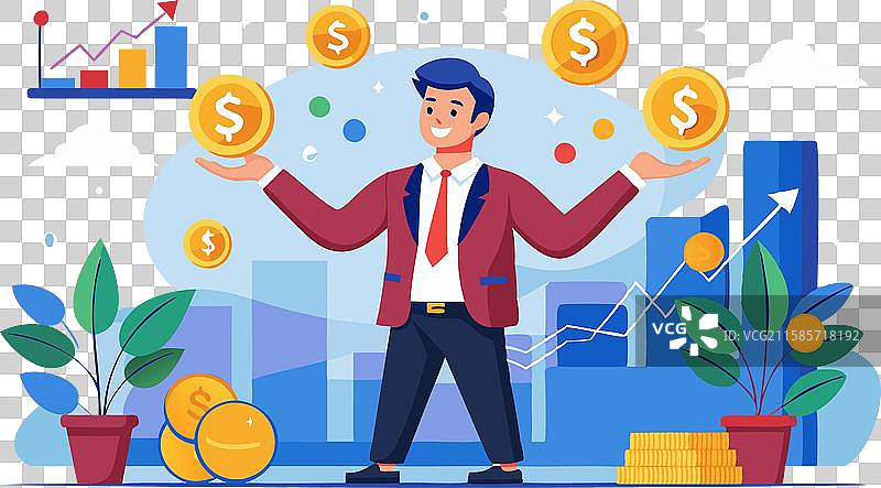 外汇交易专家在玩弄货币硬币图片素材