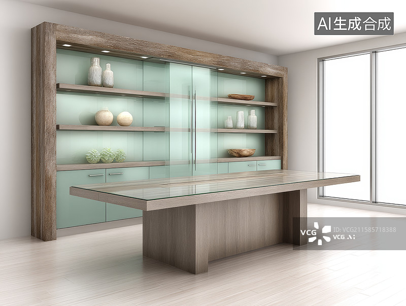 【AI数字艺术】现代简约厨房设计图片素材