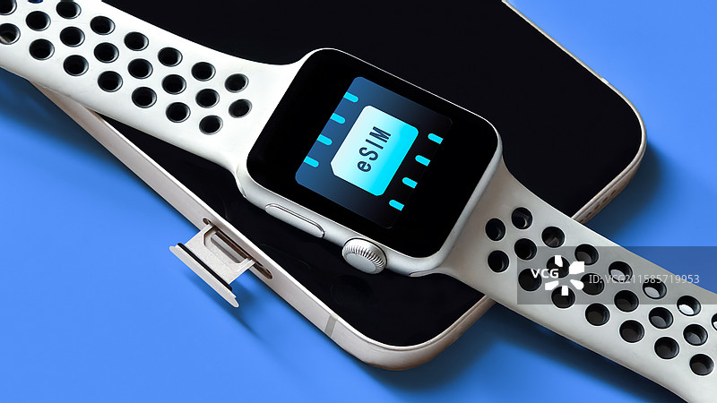 手机手表eSIM虚拟卡图片素材