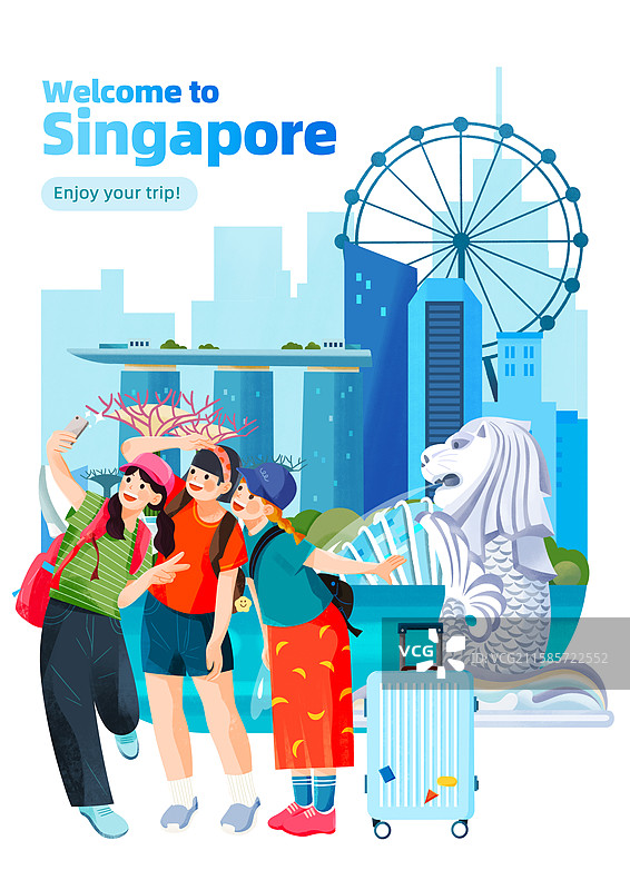 城市旅游海报_新加坡图片素材