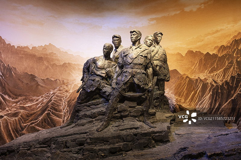 狼牙山五壮士纪念雕塑图片素材