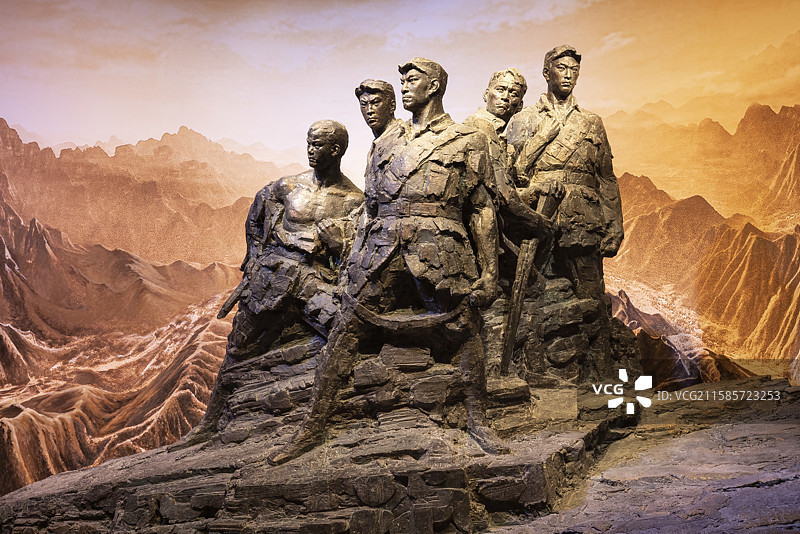 狼牙山五壮士纪念雕塑图片素材
