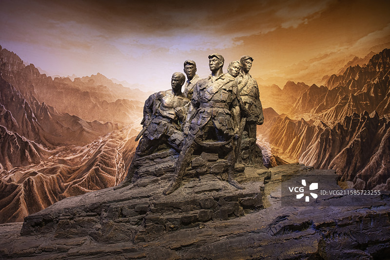 狼牙山五壮士纪念雕塑图片素材
