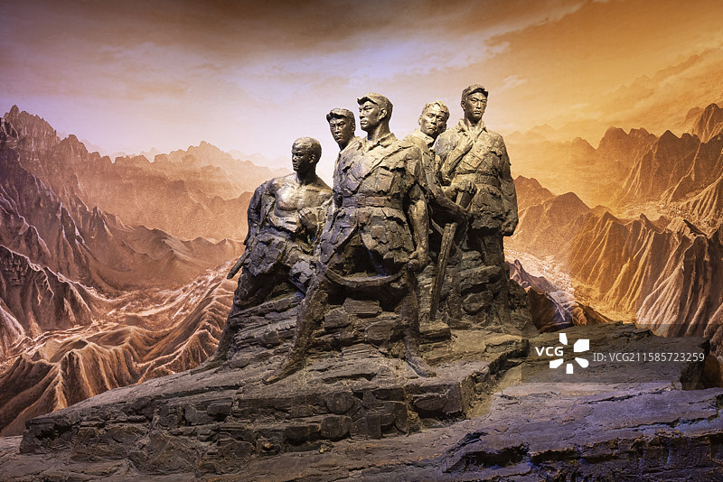 狼牙山五壮士纪念雕塑图片素材