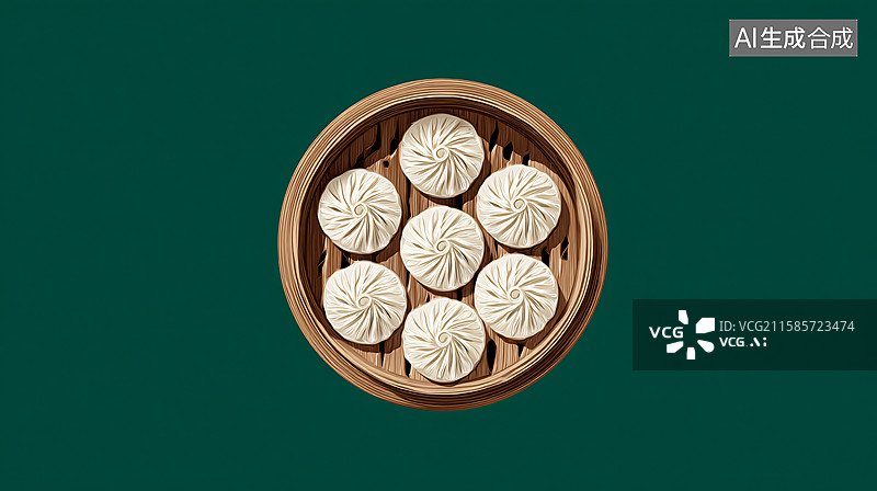 【AI数字艺术】笼屉里的美味汤包图片素材