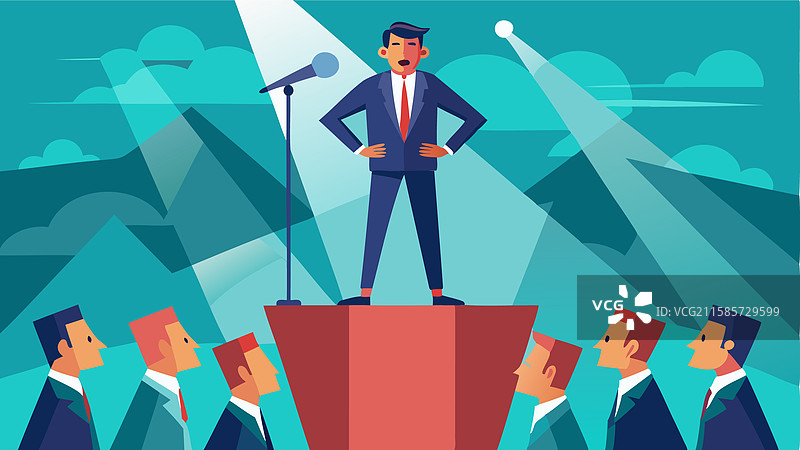 商人克服公众演讲恐惧图片素材