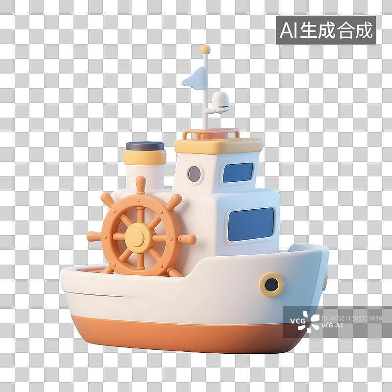 【AI数字艺术】3d邮轮，游船，航行，轮船图片素材
