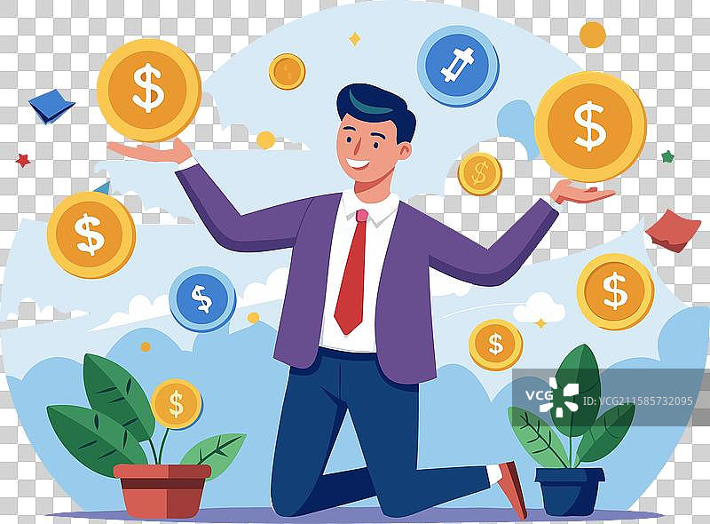 外汇交易员在玩弄货币硬币图片素材