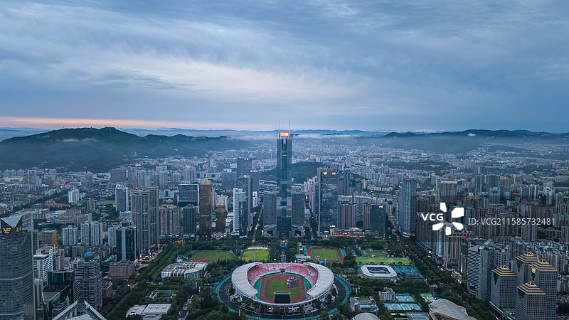 航拍视角下的广州图片素材