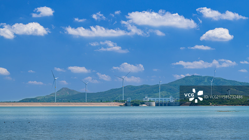 叶县燕山水库风场电站图片素材