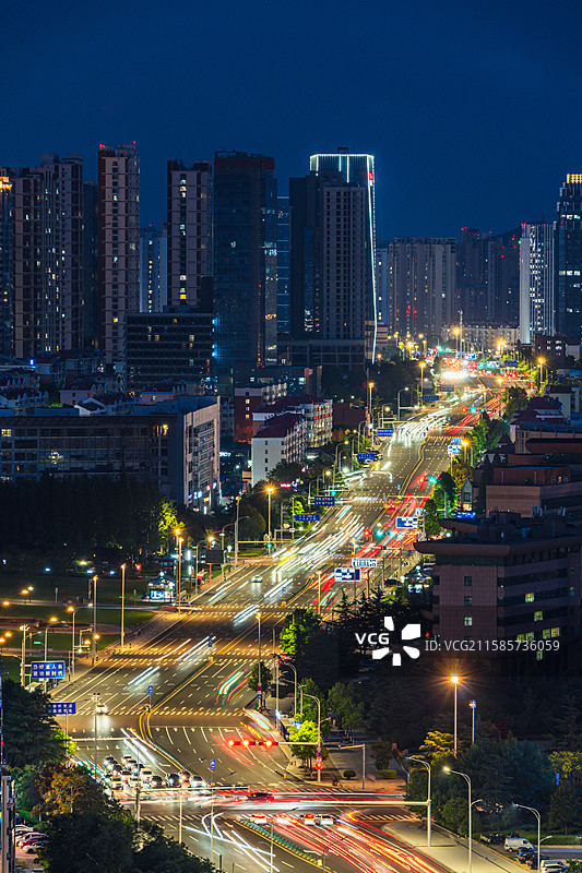 青岛西海岸城市道路交通——长江路图片素材