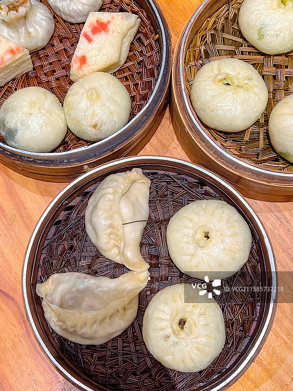 江苏文旅高邮文旅高邮著名的早茶文化早茶品类丰富多视角展示图片素材