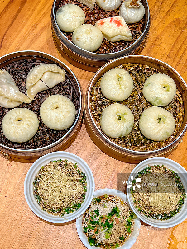 江苏文旅高邮文旅高邮著名的早茶文化早茶品类丰富多视角展示图片素材