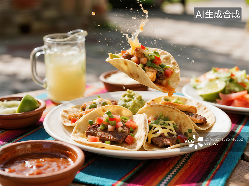 【AI数字艺术】色彩斑斓的墨西哥美食盛宴图片素材