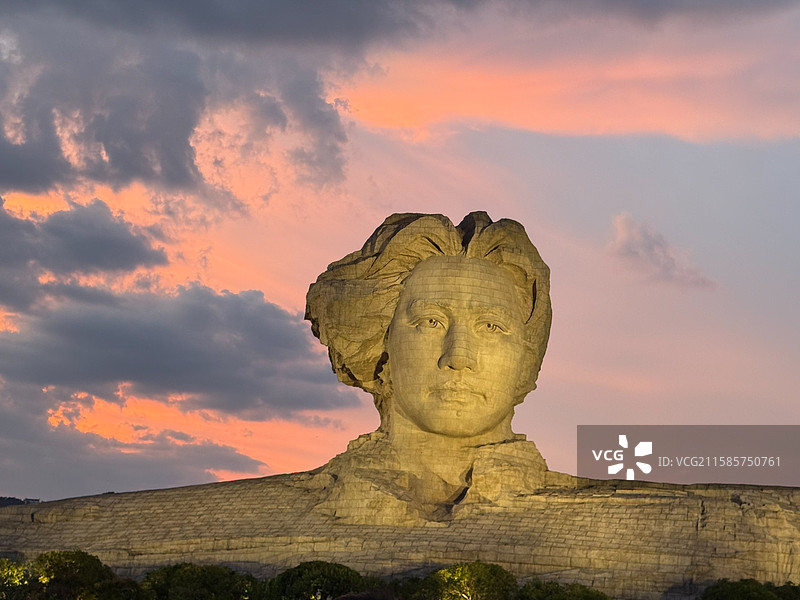 毛泽东 雕像 橘子洲图片素材