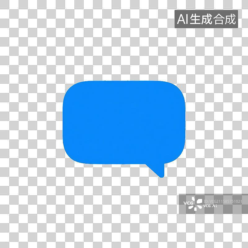 【AI数字艺术】极简主义蓝色对话框图片素材