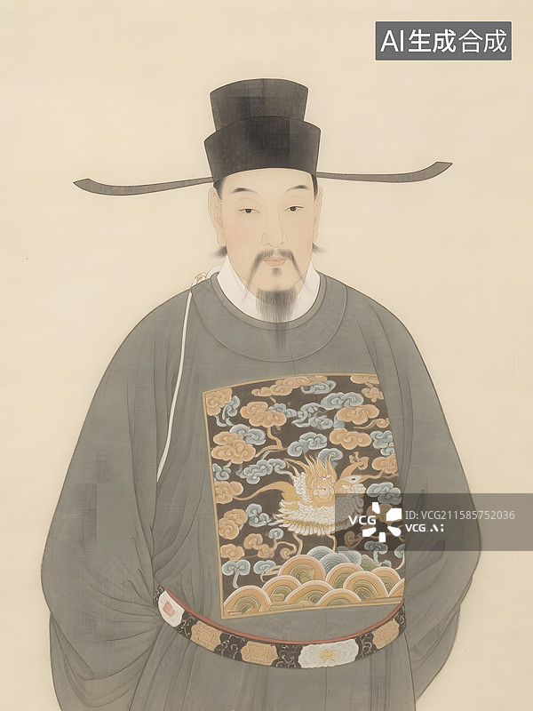 【AI数字艺术】历史文化名人复古肖像顾恺之海瑞张择端沈括图片素材