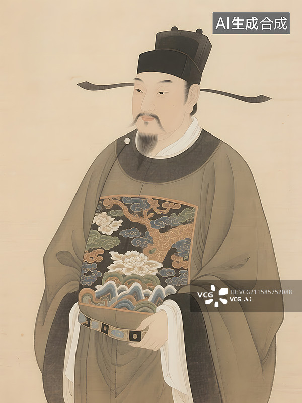 【AI数字艺术】历史文化名人复古肖像顾恺之海瑞张择端沈括图片素材