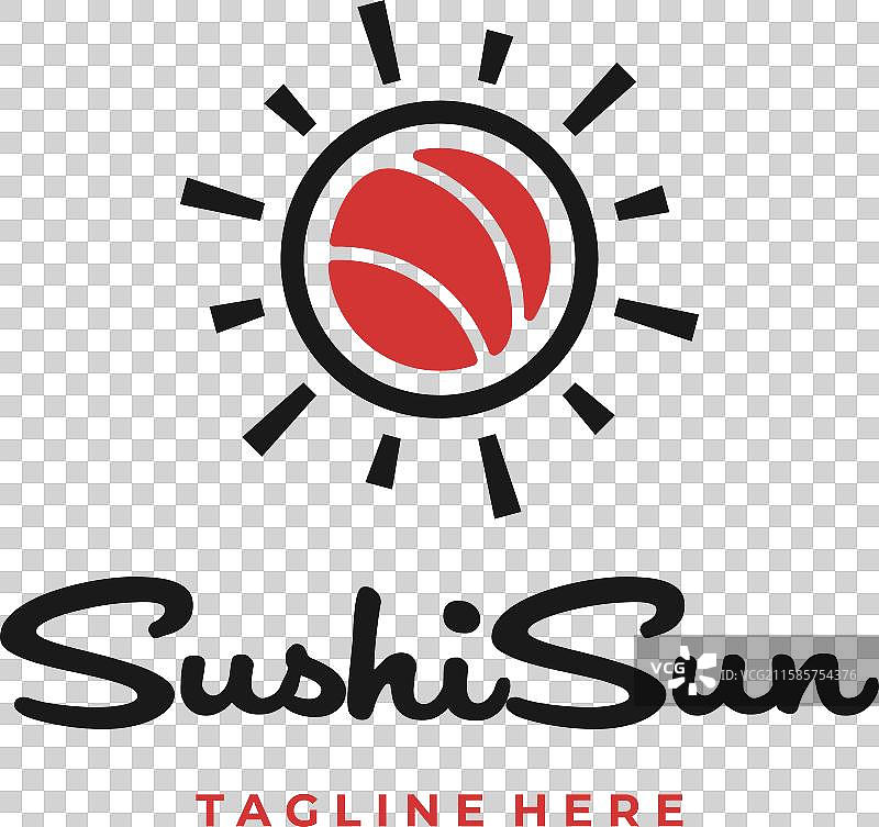 简单的寿司太阳标志图标现代图形图片素材