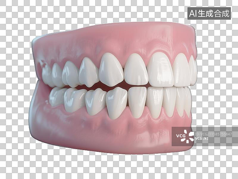 【AI数字艺术】牙齿牙龈 3D渲染模型 爱牙日 牙齿保健健康 刷牙 牙医牙科诊所 免抠元素素材图片素材