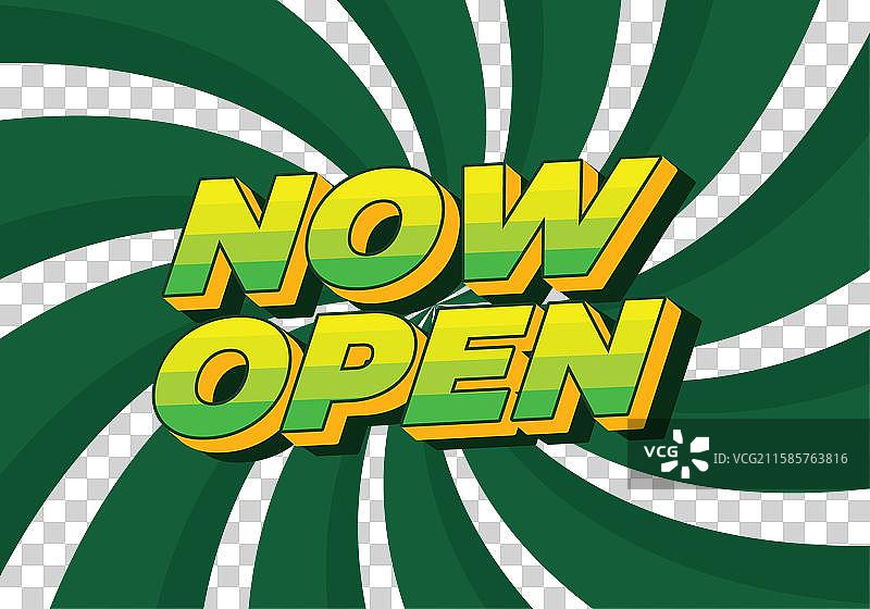 现在以良好色彩呈现的3D风格开放文本效果图片素材