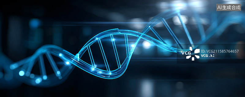 【AI数字艺术】DNA双螺旋结构图图片素材