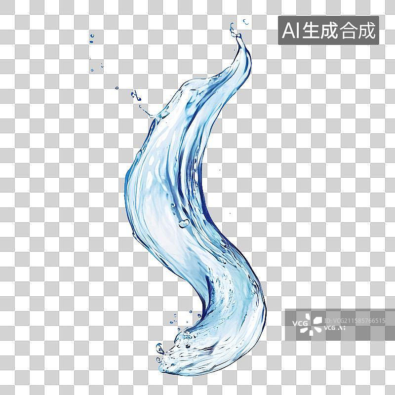 【AI数字艺术】水，飞溅，波浪，漩涡，元素图片素材