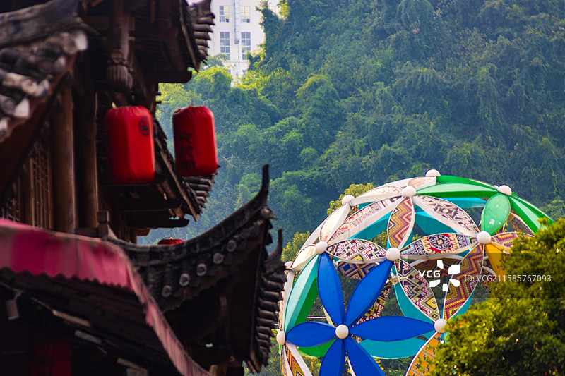 恩施土家女儿城风光图片素材