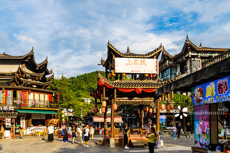 恩施土家女儿城风光图片素材