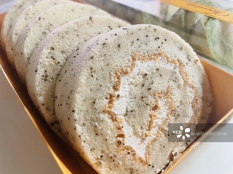 伯爵红茶蛋糕卷图片素材