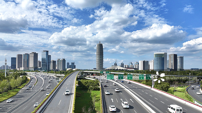 郑州CBD全景风光图片素材