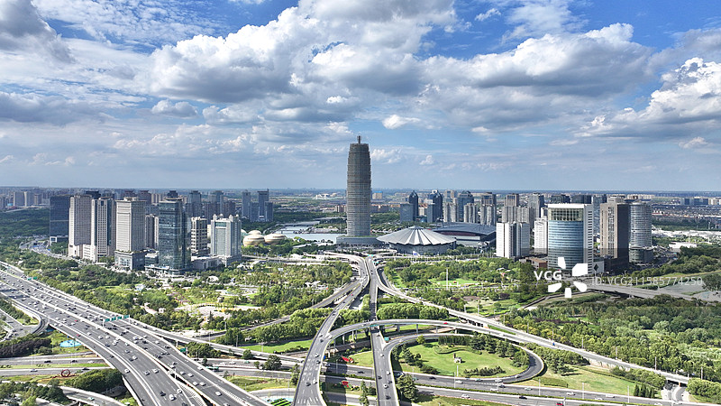 郑州CBD全景风光图片素材