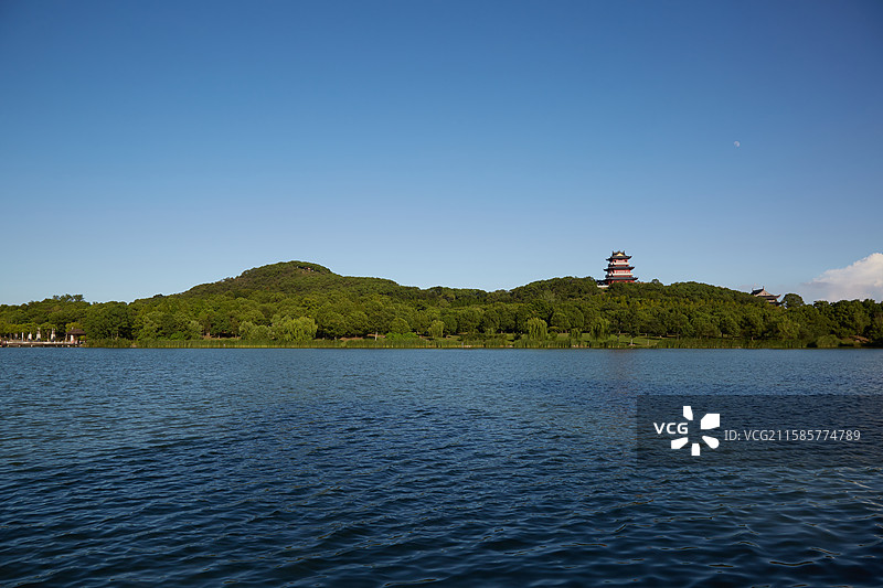 江苏省苏州市张家港市凤凰镇凤凰湖风光图片素材