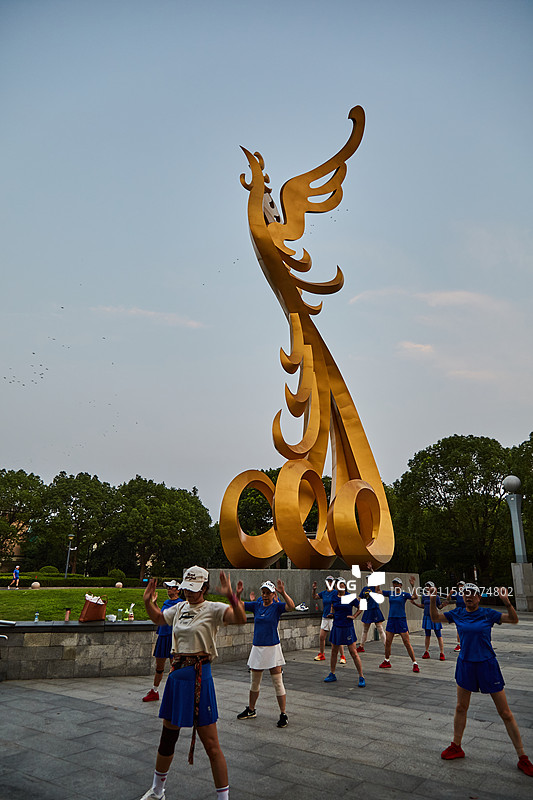 江苏省苏州市张家港市凤凰镇凤凰湖风光图片素材